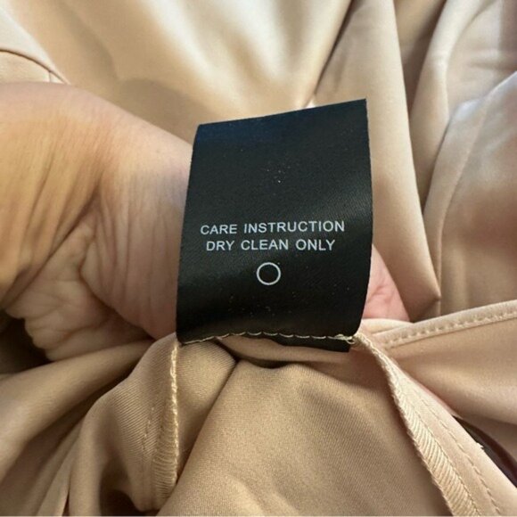 NBD Revolve Lila Champagne Satin Gown Side Slit Maxi Dress Womens Size Small NWT - Picture 14 of 16